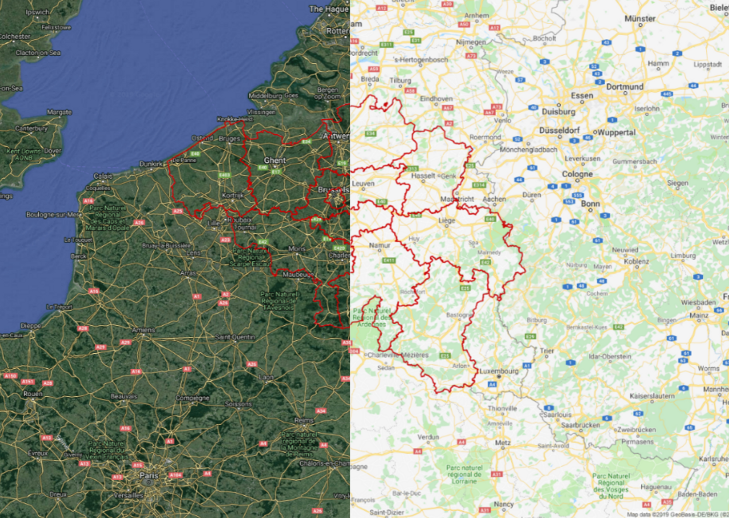 The Belgian Province Boundaries
