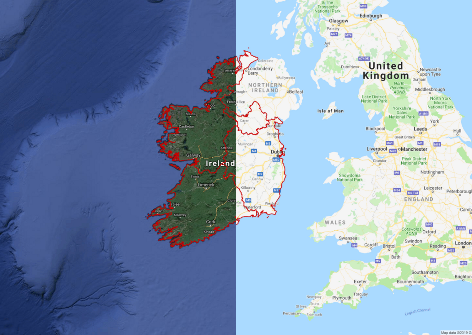 The Irish Province Boundaries
