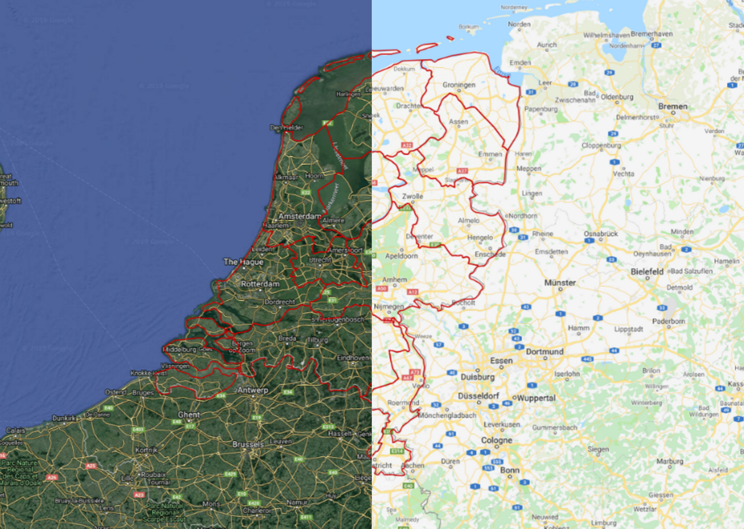The Netherlands Province Boundaries