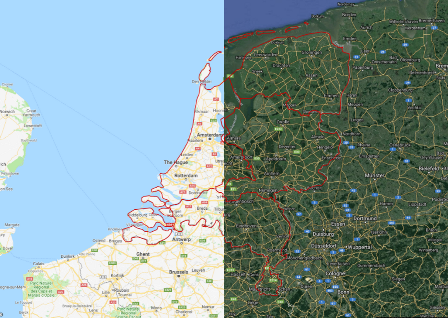 The Netherlands Region Boundaries