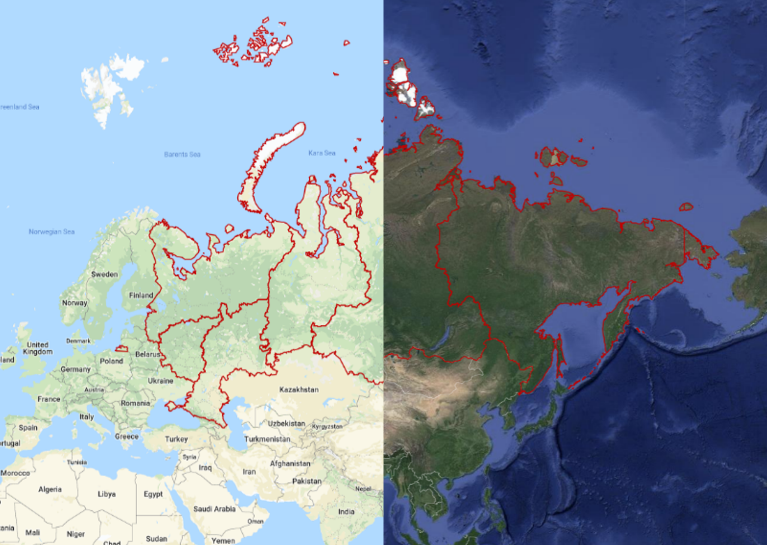 The Russian Region Boundaries