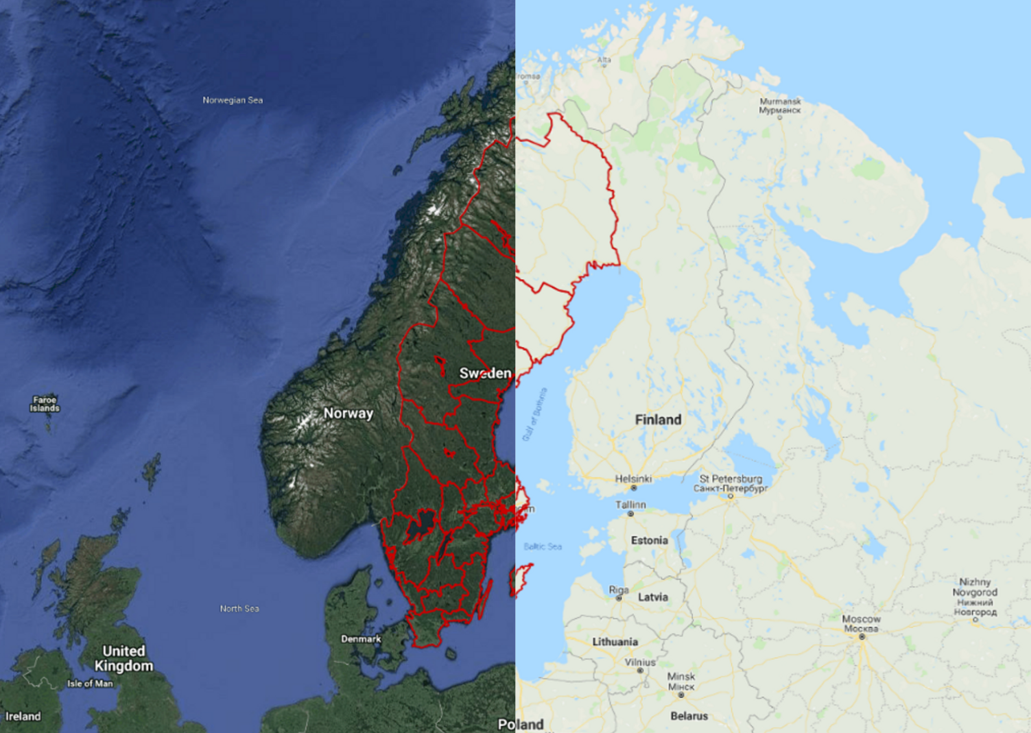 The Sweden County Boundaries